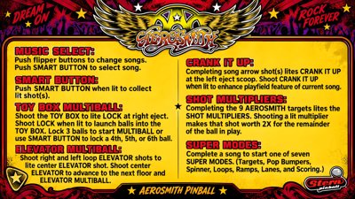 Aerosmith - Arcade - Controls Information (World) - 1920x1080