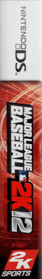 Major League Baseball 2K12 - Box - Spine (North America) - 128x849