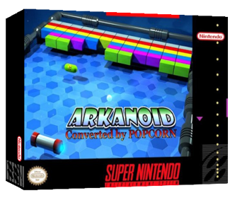 Arkanoid NES: Converted By POPC0RN - Box - 3D (North America) - 435x375