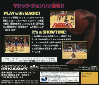 Slam 'N Jam '96 featuring Magic & Kareem - Box - Back (Japan) - 1605x1370