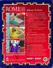 Rome AD 92: The Pathway to Power! - Box - Back (Europe) - 627x800