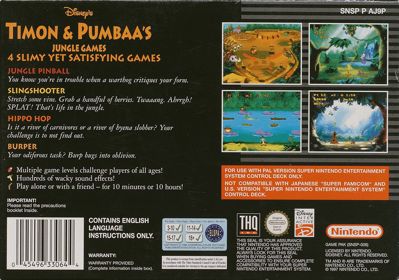 Timon & Pumbaa's Jungle Games - Box - Back (Europe) - 1000x702