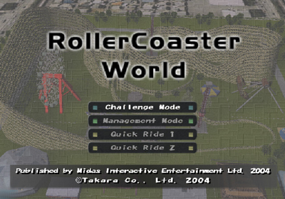 Rollercoaster World - Screenshot - Game Select (World) - 640x448