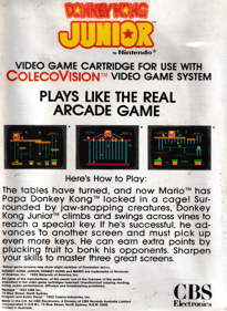 Donkey Kong Junior - Box - Back (Australia) - 1644x2250