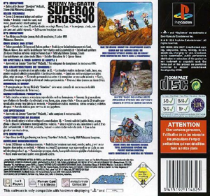 Jeremy McGrath Supercross 98 - Box - Back (Europe) - 695x650