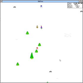 SkiFree - Screenshot - Gameplay (United States) - 1598x1599