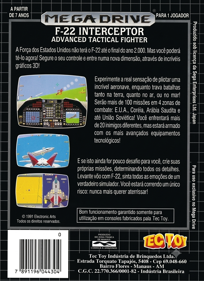 F-22 Interceptor: Advanced Tactical Fighter - Box - Back - Reconstructed (Brazil) - 880x1211