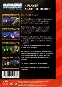 Darius: Extra Version - Box - Back (North America) - 854x1198