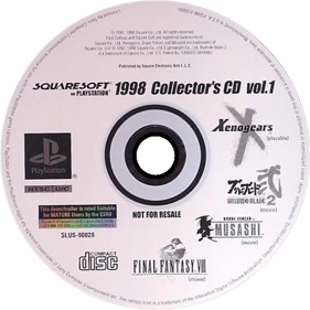Squaresoft on PlayStation 1998 Collector's CD Vol. 1 - Disc (North America) - 600x600