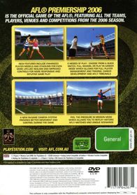 AFL Premiership 2006 - Box - Back (Oceania) - 560x800