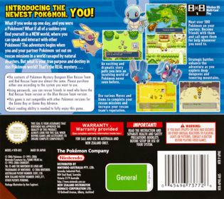 Pokémon Mystery Dungeon: Blue Rescue Team - Box - Back (Australia) - 897x800