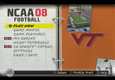 NCAA Football 08 - Screenshot - Game Select (North America) - 640x448
