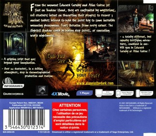 Alone in the Dark: The New Nightmare - Box - Back (Europe) - 1612x1399