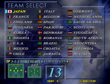 Virtua Striker 2 '99 - Screenshot - Game Select (North America) - 1395x1068
