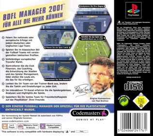 LMA Manager 2001 - Box - Back (Germany) - 765x680