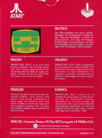 Miniature Golf - Box - Back (Europe) - 600x816