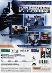 Alpha Protocol - Box - Back (Europe) - 1533x2163