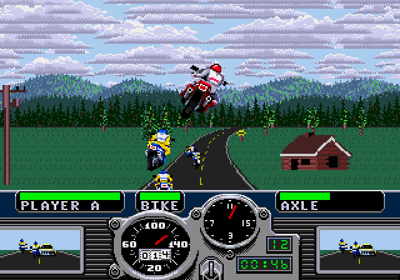 Road Rash - Screenshot - Gameplay (World) - 640x448