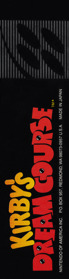 Kirby's Dream Course - Box - Spine (World) - 723x2920