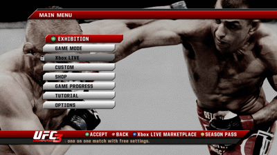 UFC Undisputed 3 - Screenshot - Game Select (World) - 1280x720