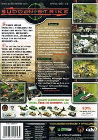 Sudden Strike - Box - Back (Germany) - 564x800
