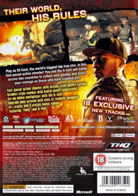 50 Cent: Blood on the Sand - Box - Back (United Kingdom) - 757x1071