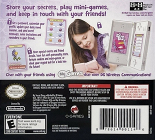 My Secret Diary - Box - Back (North America) - 649x587