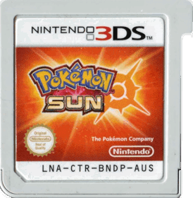 Pokémon Sun - Cart - Front (Australia) - 778x795