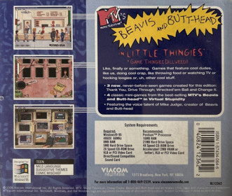 Beavis and Butt-Head in Little Thingies - Box - Back (North America) - 1388x1176