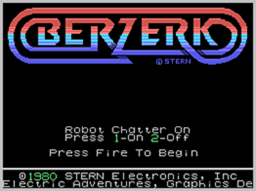 Berzerk - Screenshot - Game Title (World) - 256x192