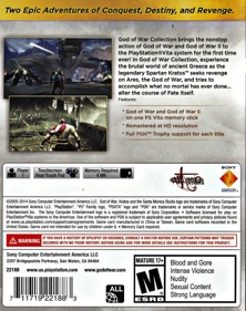 God of War Collection - Box - Back (North America) - 640x810