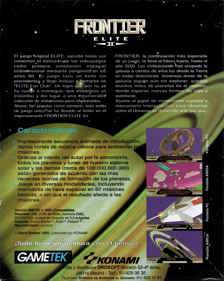 Frontier: Elite II - Box - Back (Spain) - 1980x2481