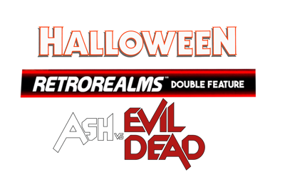 RetroRealms: Ash vs Evil Dead & Halloween Double Feature - Clear Logo (World) - 948x614