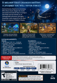 Eternal Sonata: Reprise - Fanart - Box - Back (North America) - 717x1041