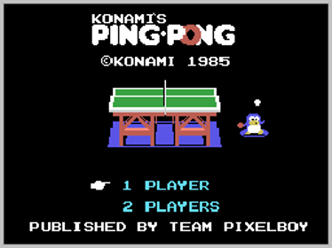 Konami's Ping-Pong - Screenshot - Game Title (World) - 256x192