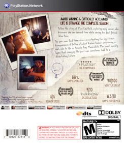 Life is Strange - Box - Back (North America) - 1530x1762
