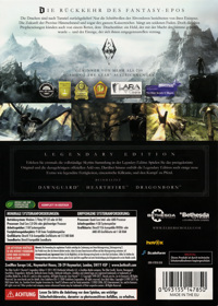 The Elder Scrolls V: Skyrim Legendary Edition - Box - Back (Germany) - 914x1280