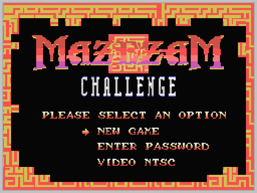 MazezaM Challenge - Screenshot - Game Select (World) - 256x192