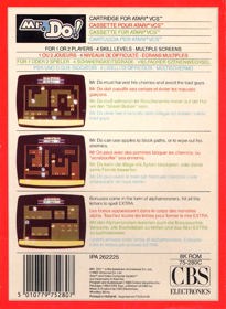 Mr. Do! - Box - Back (Europe) - 600x819