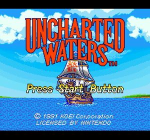 Uncharted Waters - Screenshot - Game Title (North America) - 256x239