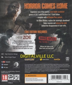 Resident Evil VII: Biohazard: Gold Edition - Box - Back (Europe) - 1174x1376