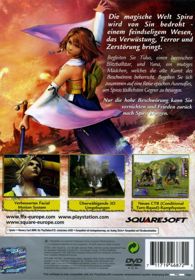 Final Fantasy X - Box - Back (Germany) - 558x800