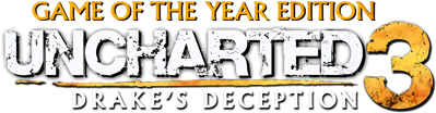 Uncharted 3: Drake's Deception: Game of the Year Edition - Clear Logo (World) - 3568x929