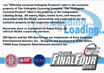NCAA Final Four 2001 - Screenshot - Game Title (North America) - 640x448