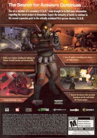 F.E.A.R.: Perseus Mandate - Box - Back (North America) - 561x800