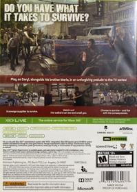 The Walking Dead: Survival Instinct - Box - Back (North America) - 1184x1668