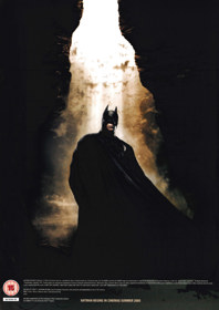 Batman Begins - Advertisement Flyer - Front (United Kingdom) - 1555x2200