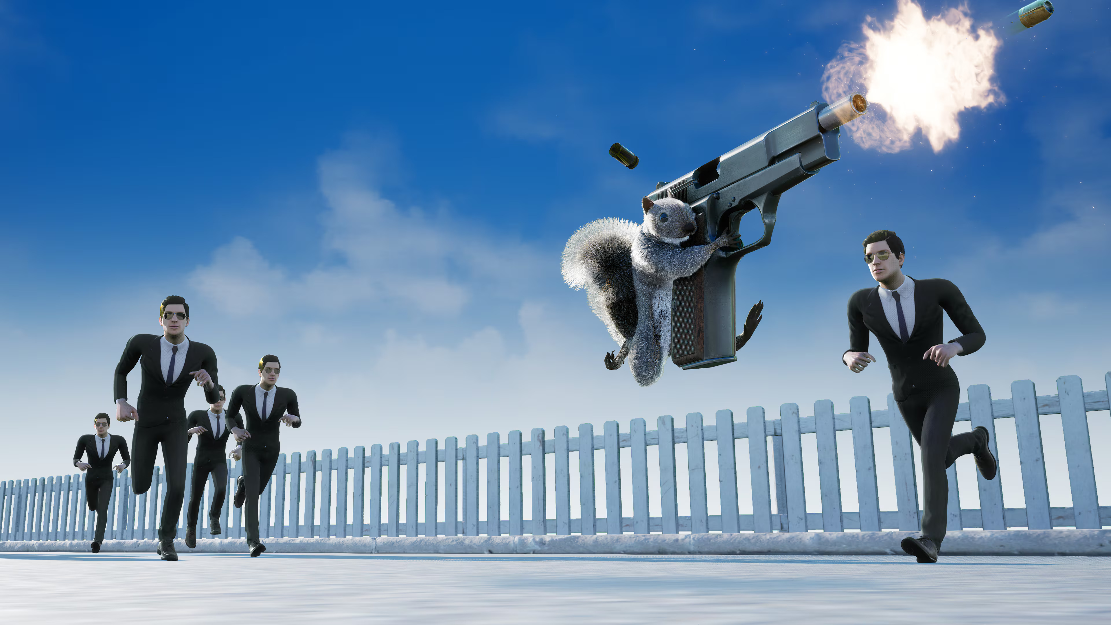 Illustration of Squirrel with a Gun