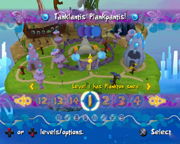 SpongeBob's Atlantis SquarePantis - Screenshot - Game Select (World) - 640x512