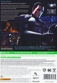 Batman: The Telltale Series - Box - Back (Germany) - 600x865